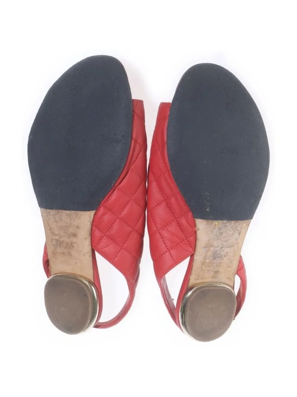 Chanel Cup Toe Sling Back Flat Pumps